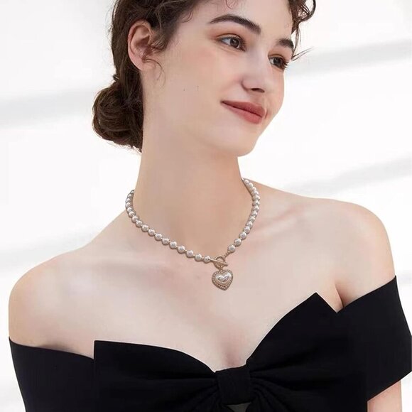 Choice Of All Dainty Pearl Choker Necklace for Women, Pendant Necklace Gift - Picture 3 of 7